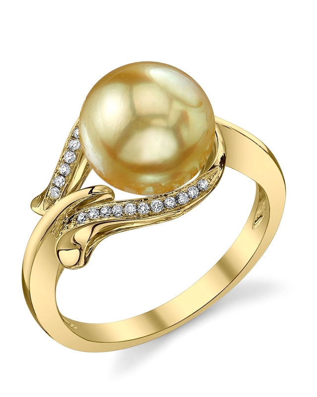 Ring „Golden Pearl & Diamond Willow“