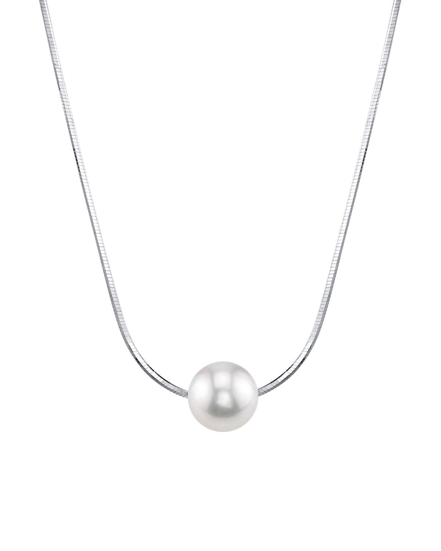 Pearl Moments – Verstellbare Silberkette mit 8-mm-Süßwasserperlen