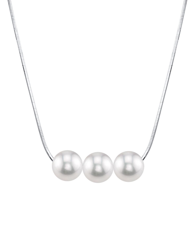 Pearl Moments – Verstellbare Silberkette mit 8-mm-Süßwasserperlen – Modellbild
