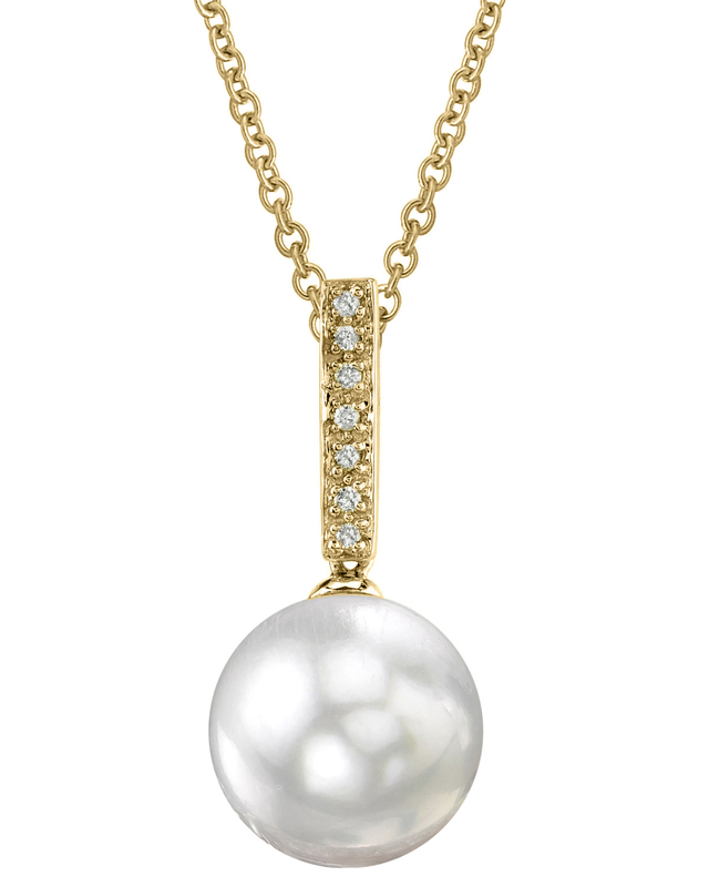 Anhänger mit Südseeperle und Diamanten