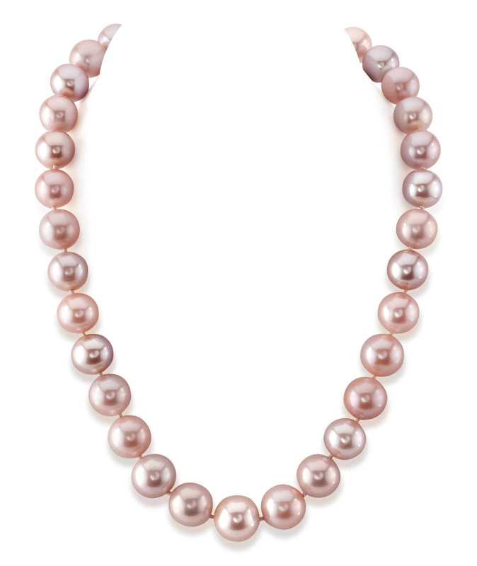 11,5–12,5 mm rosa Süßwasserperlenkette – AAA-Qualität