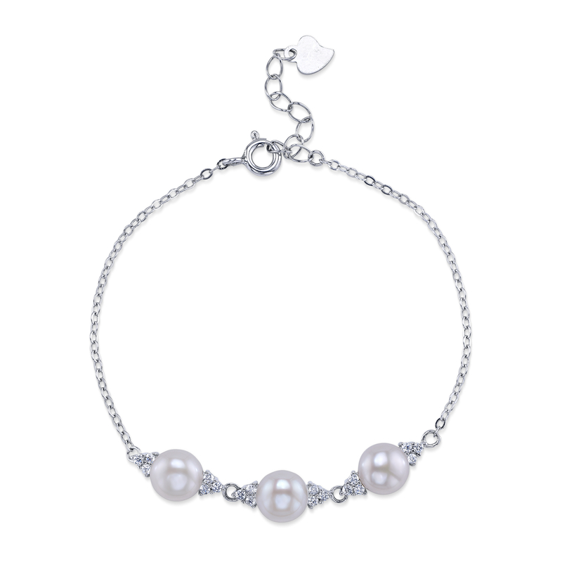Armband „Rory“ mit weißen Süßwasserperlen
