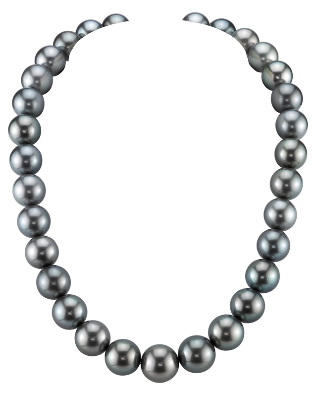 13–14,9 mm Tahiti-Südseeperlen-Halskette – AAAA-Qualität