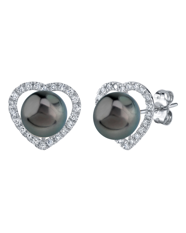 Ohrringe „Amour“ mit tahitischen Südseeperlen und Diamanten
