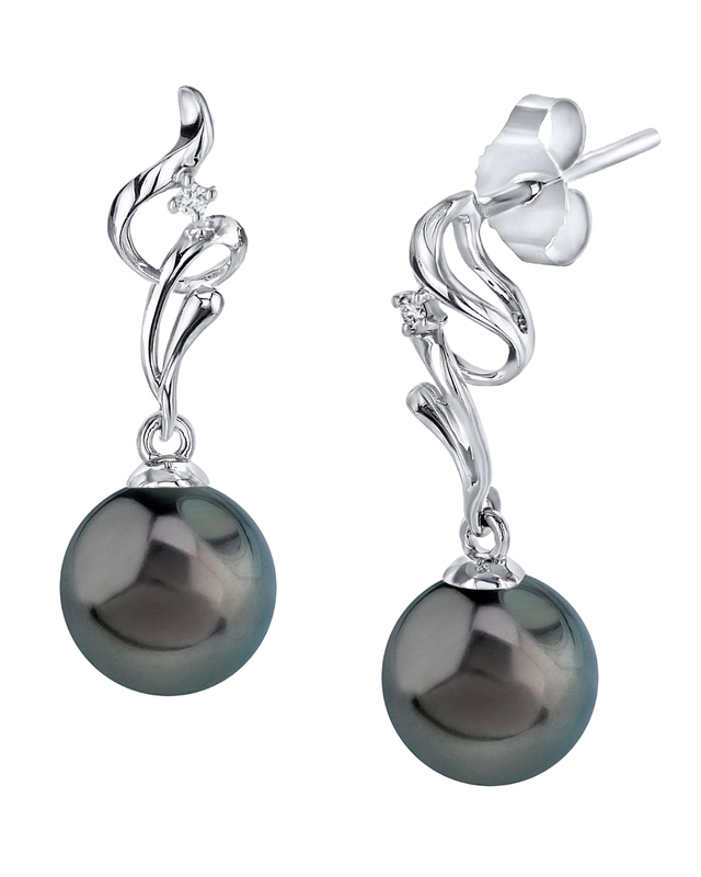 Ohrringe „Aria“ mit Tahiti-Südseeperlen und Diamanten