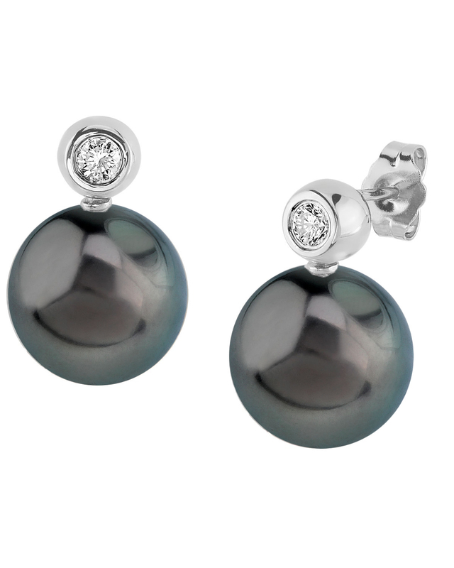 Ohrringe „Dakota“ mit Tahiti-Südseeperlen und Diamanten