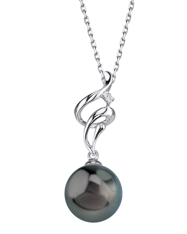 Anhänger „Aria“ mit 14-karätiger Tahiti-Südseeperle und Diamanten