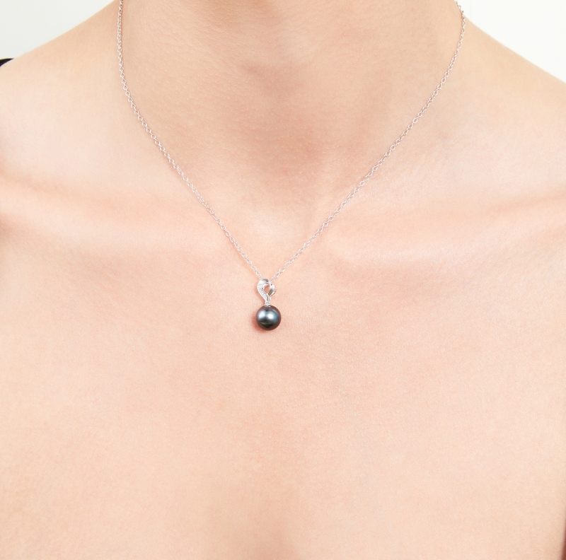 Melissa-Anhänger mit tahitischer Südseeperle und Diamanten – Zweites Bild