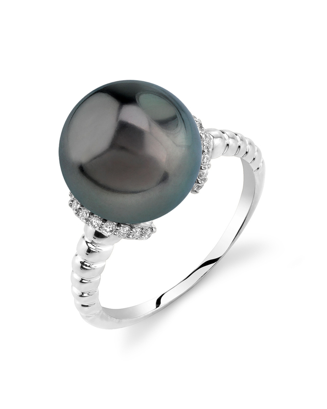 Jackie-Ring mit tahitianischer Südseeperle und Diamanten