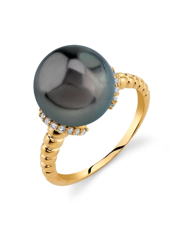 Jackie-Ring mit tahitianischer Südseeperle und Diamanten