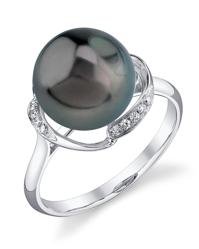 Ring mit tahitianischer Südseeperle, Diamanten und Rubin