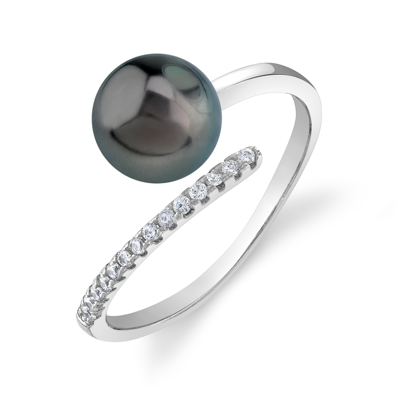 Valentina-Ring mit tahitischer Südseeperle und Diamanten