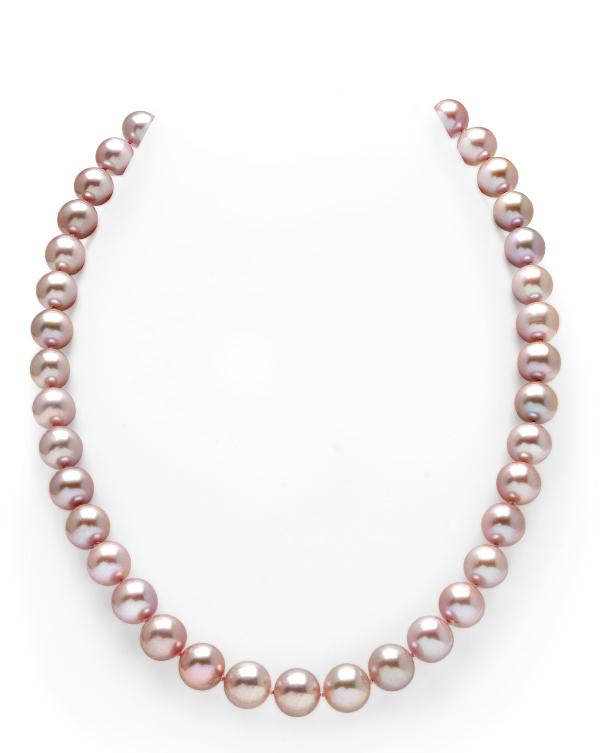 9,5–10,5 mm rosa Süßwasserperlenkette – AAAA-Qualität