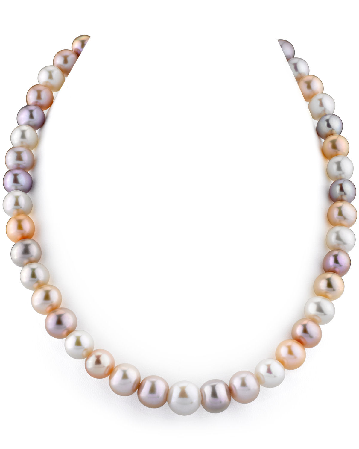 9.5-10.5mm Multicolor Freshwater Pearl Necklace - AAAA Quality