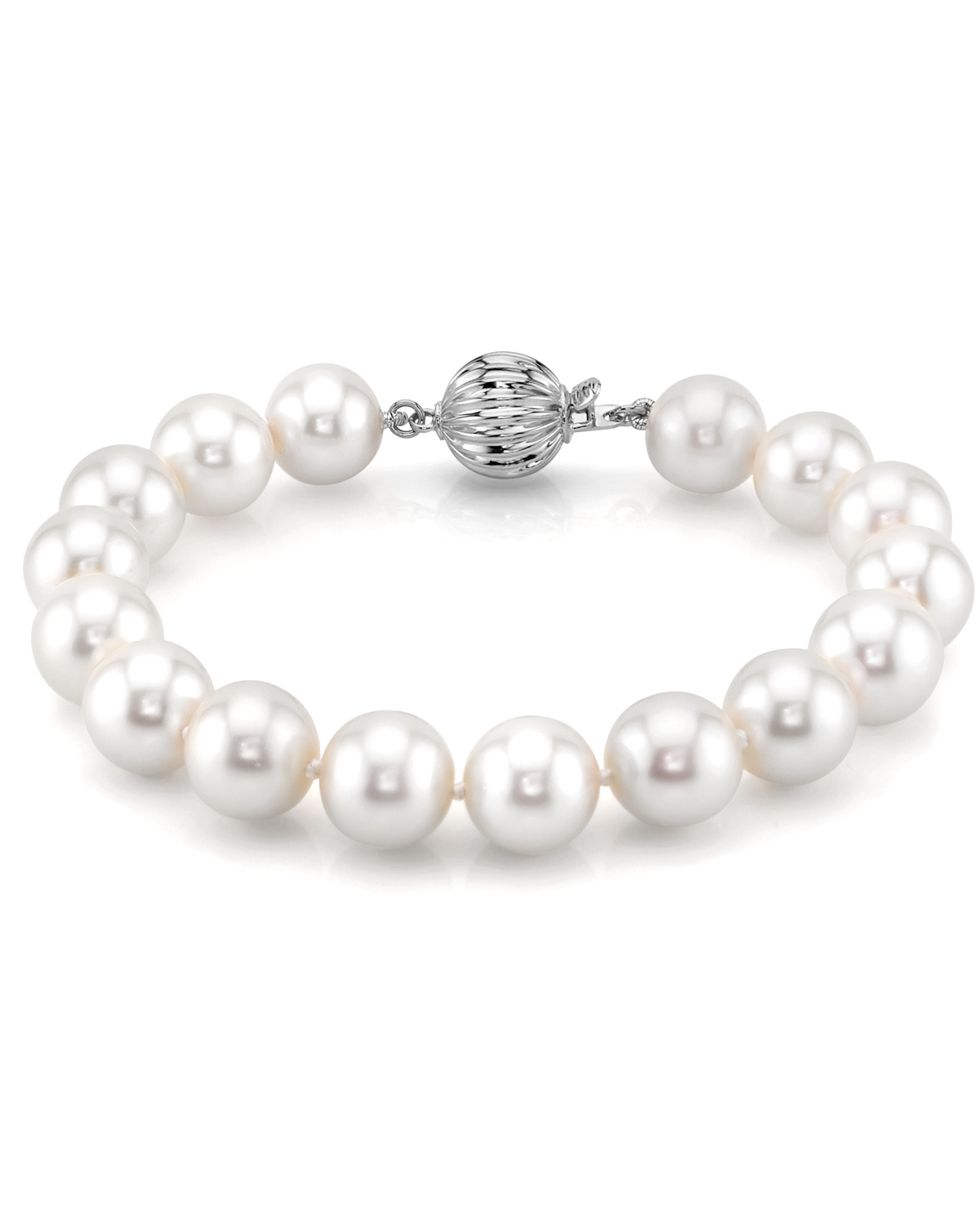 Armband aus weißen Süßwasserperlen, 10,5–11,5 mm – AAAA-Qualität