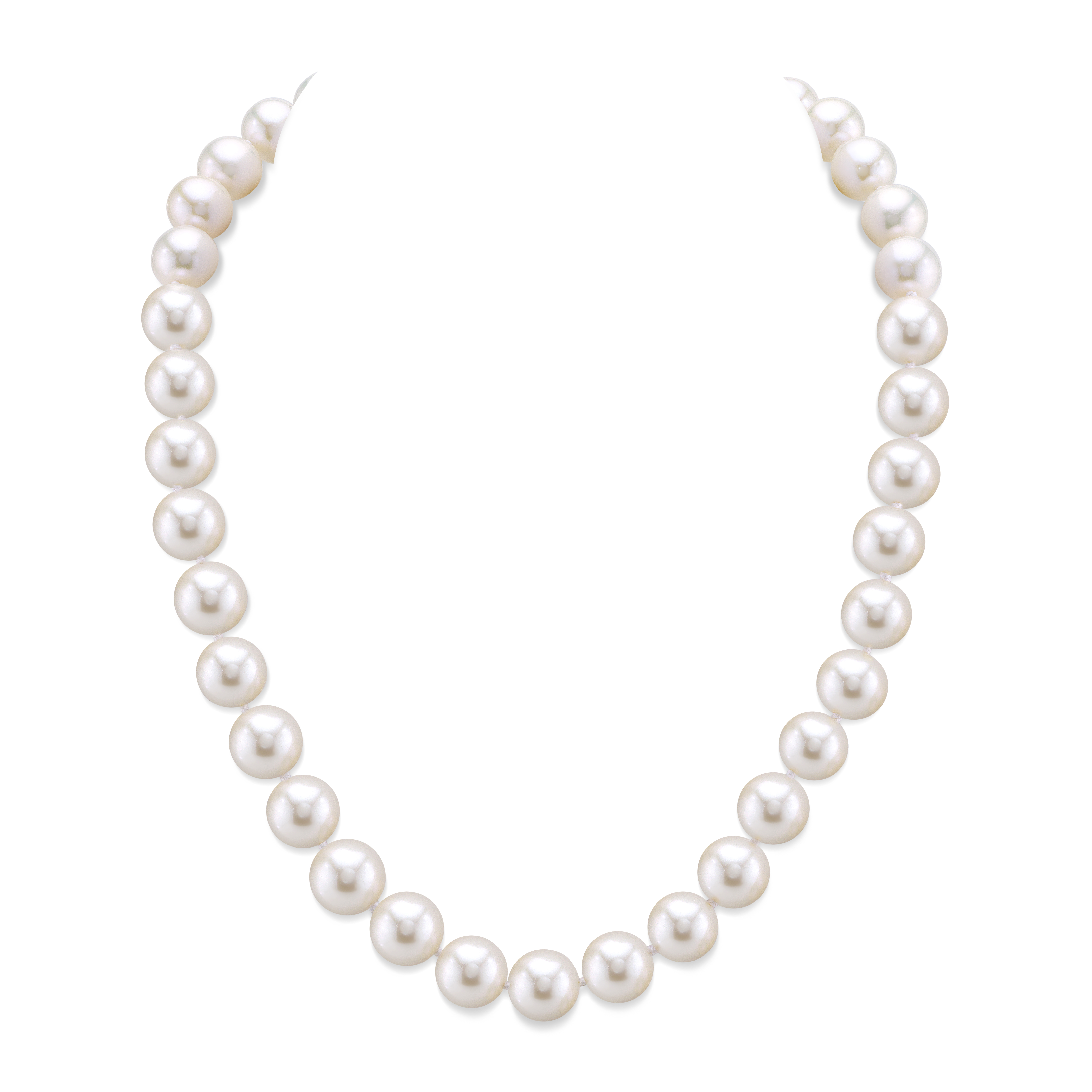9.5-10.5mm White Freshwater Pearl Necklace - AAAA Quality