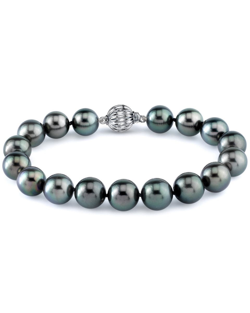 Armband aus 10–11 mm großen Tahiti-Südseeperlen – AAA-Qualität