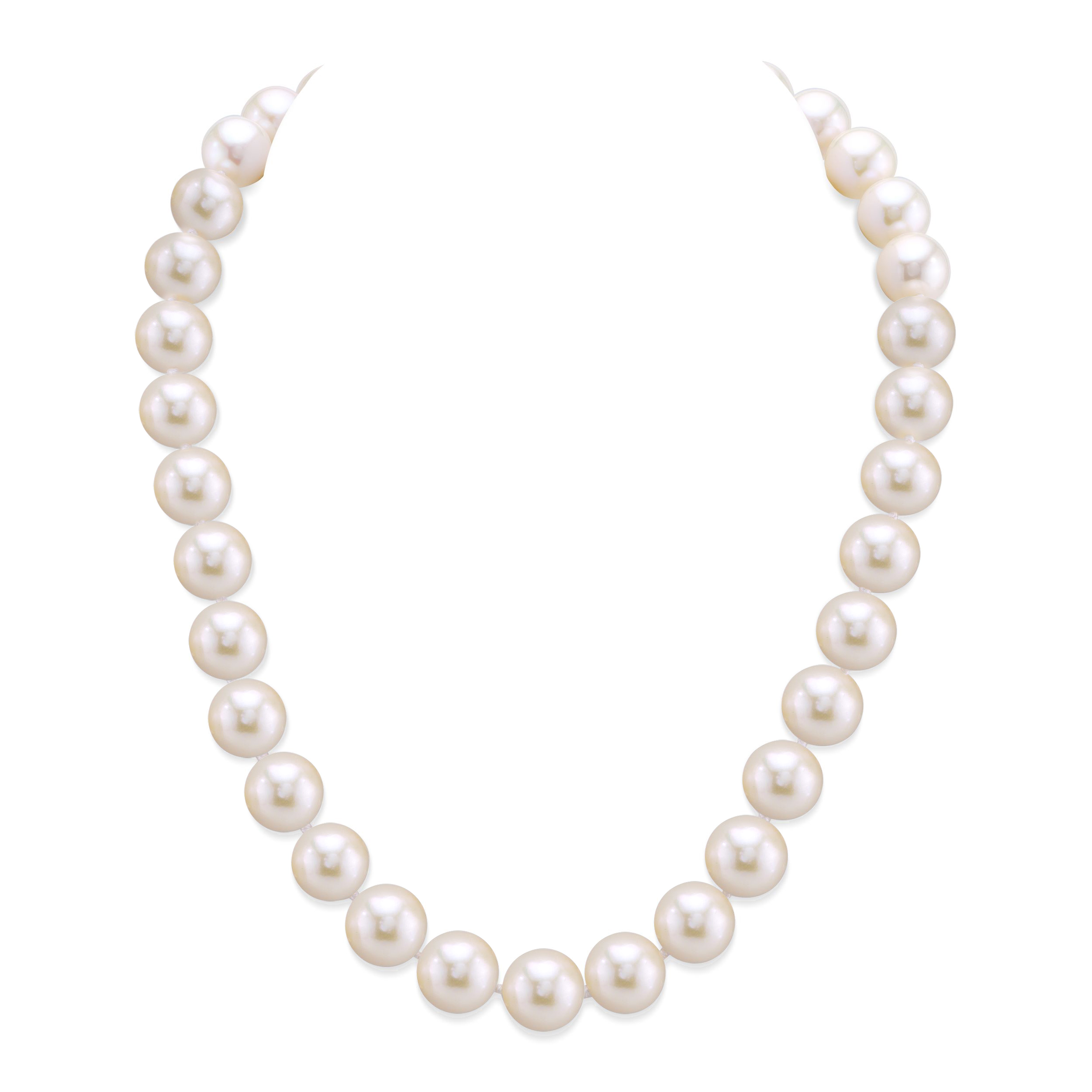 10.5-11.5mm White Freshwater Pearl Necklace - AAAA Quality
