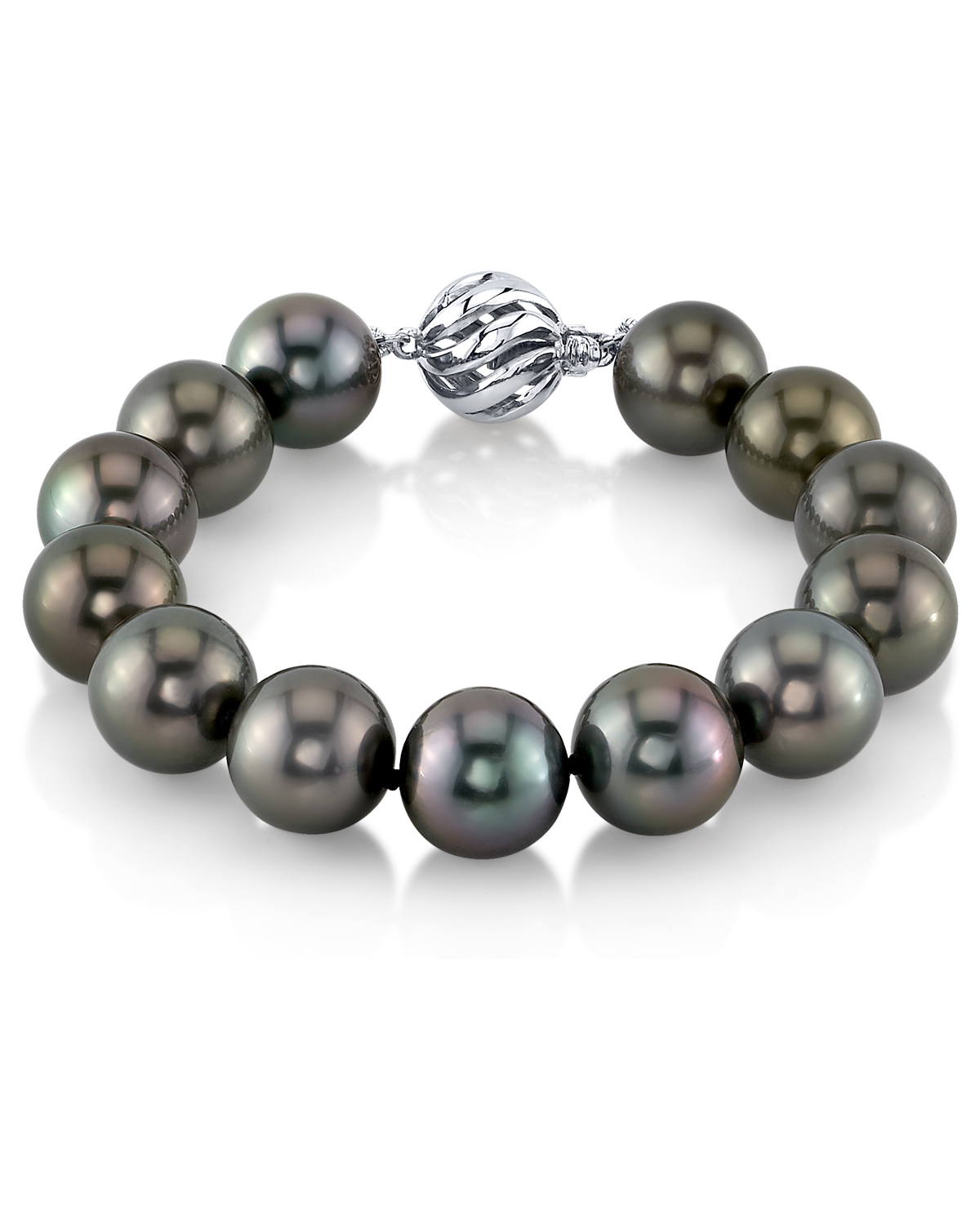 Armband aus 11–12 mm großen Tahiti-Südseeperlen – AAAA-Qualität