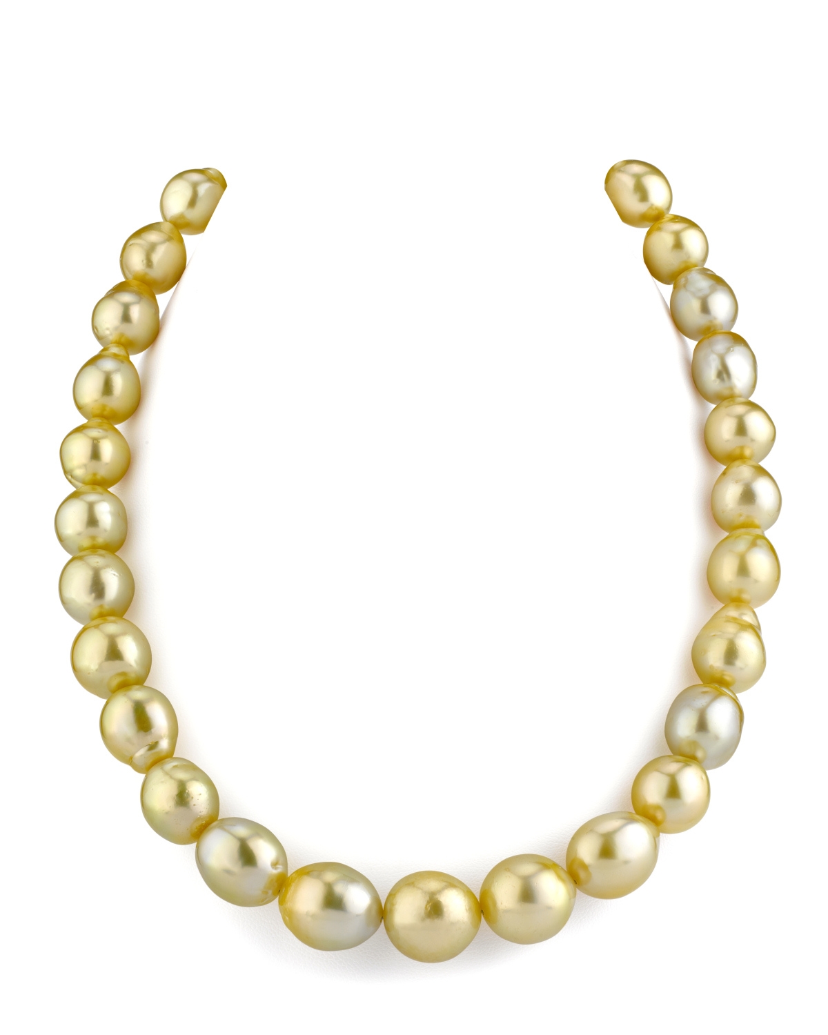 11-14mm Drop - Shape Golden South Sea Pearl Necklace - AAA Quality