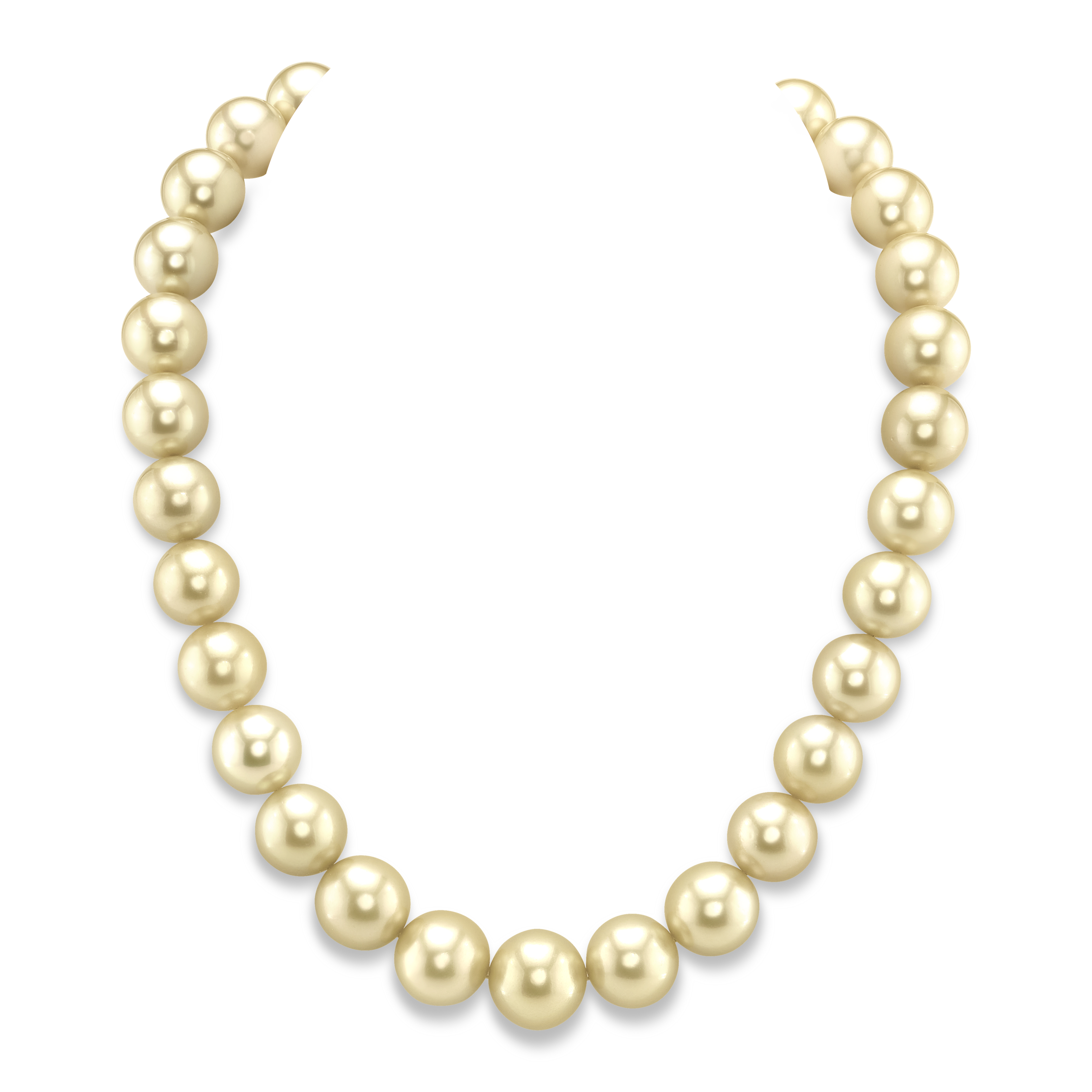13–15 mm Champagnerfarbene Südseeperlenkette – AAAA-Qualität