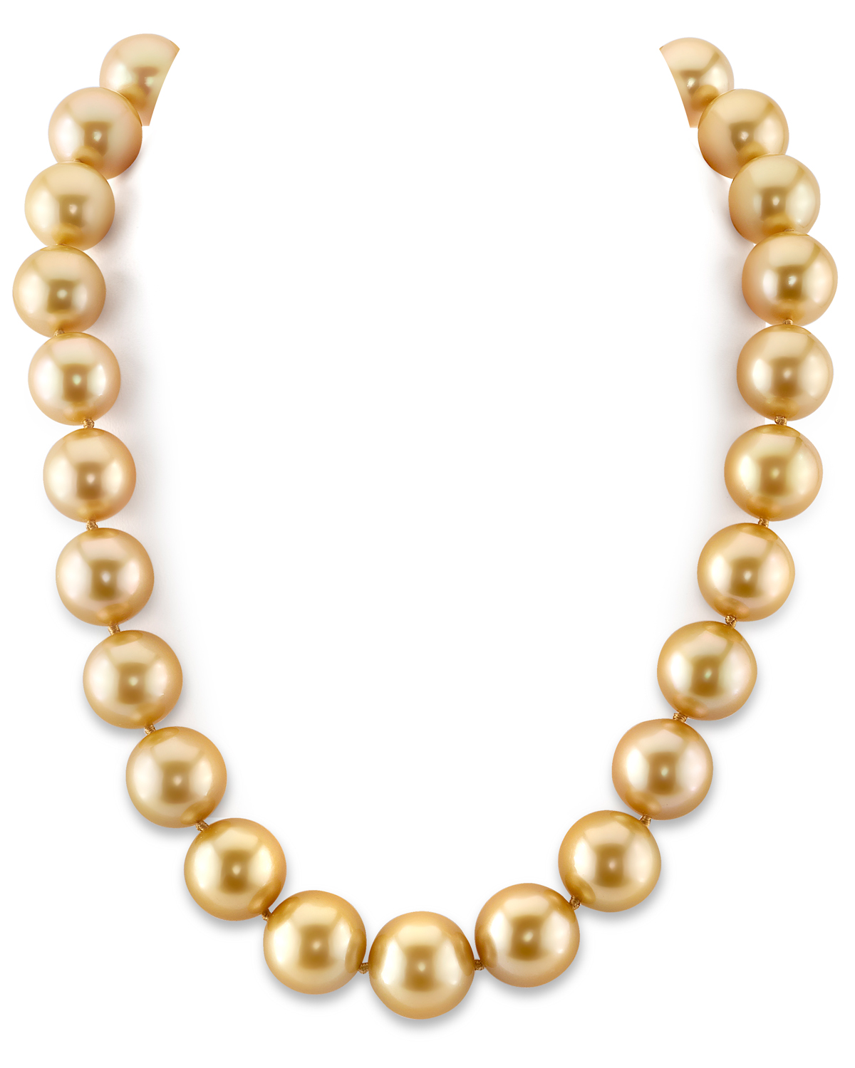 15–16 mm goldene Südseeperlenkette – AAA-Qualität