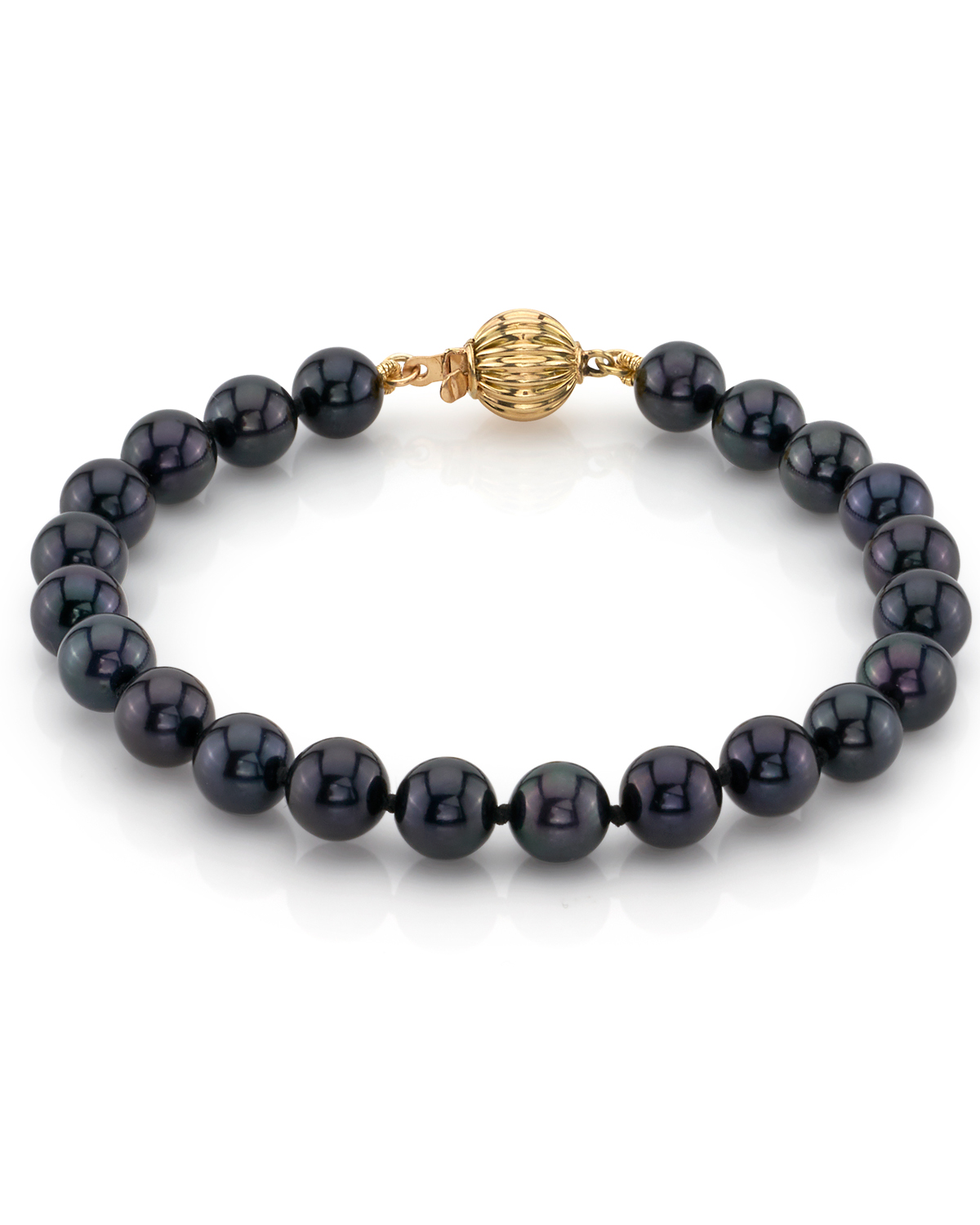 Armband mit 6,5–7,0 mm großen Akoya-Schwarzperlen – Zweites Bild
