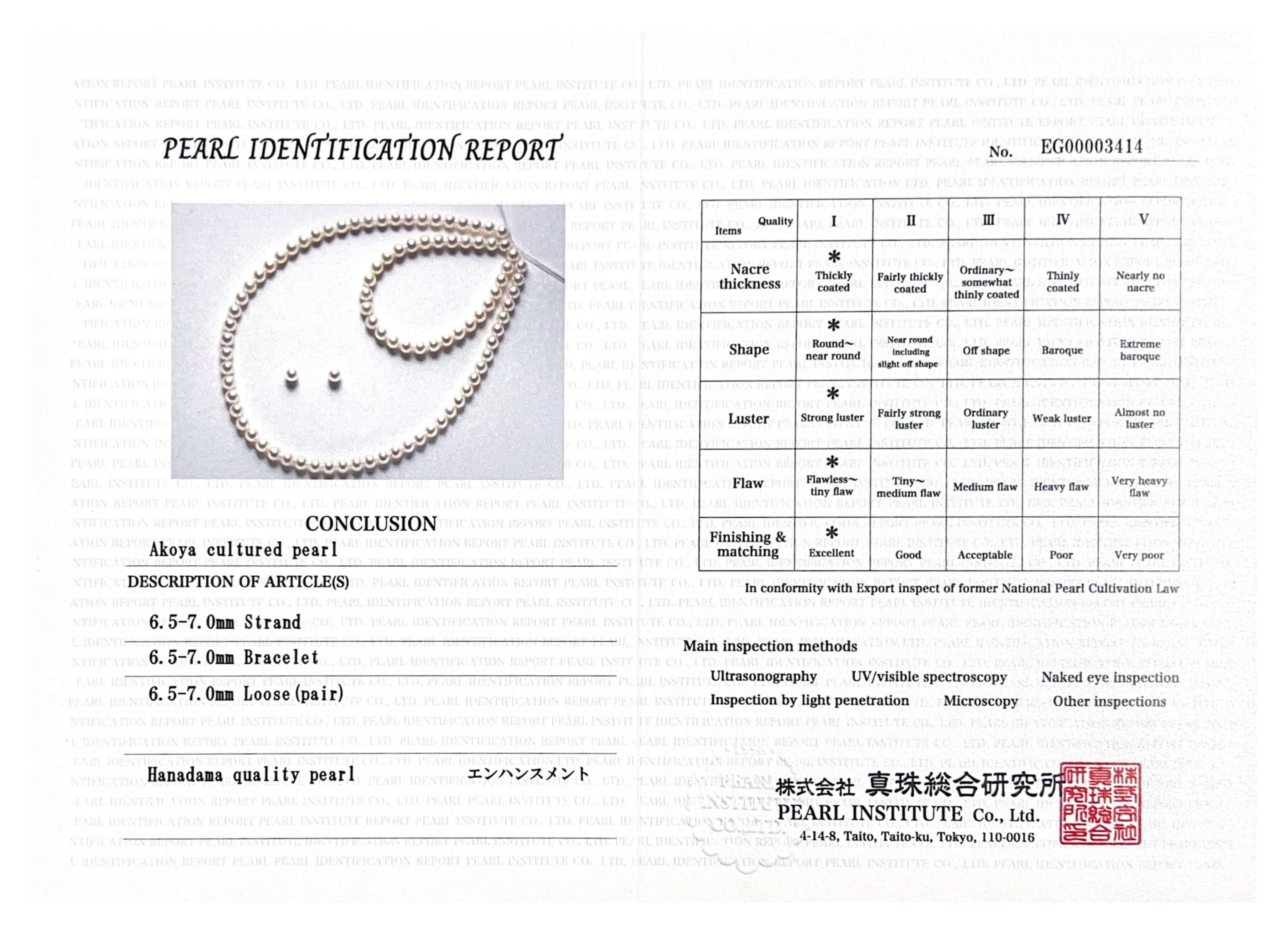 6,5–7,0 mm Hanadama-Perlen-Set – Zweites Bild