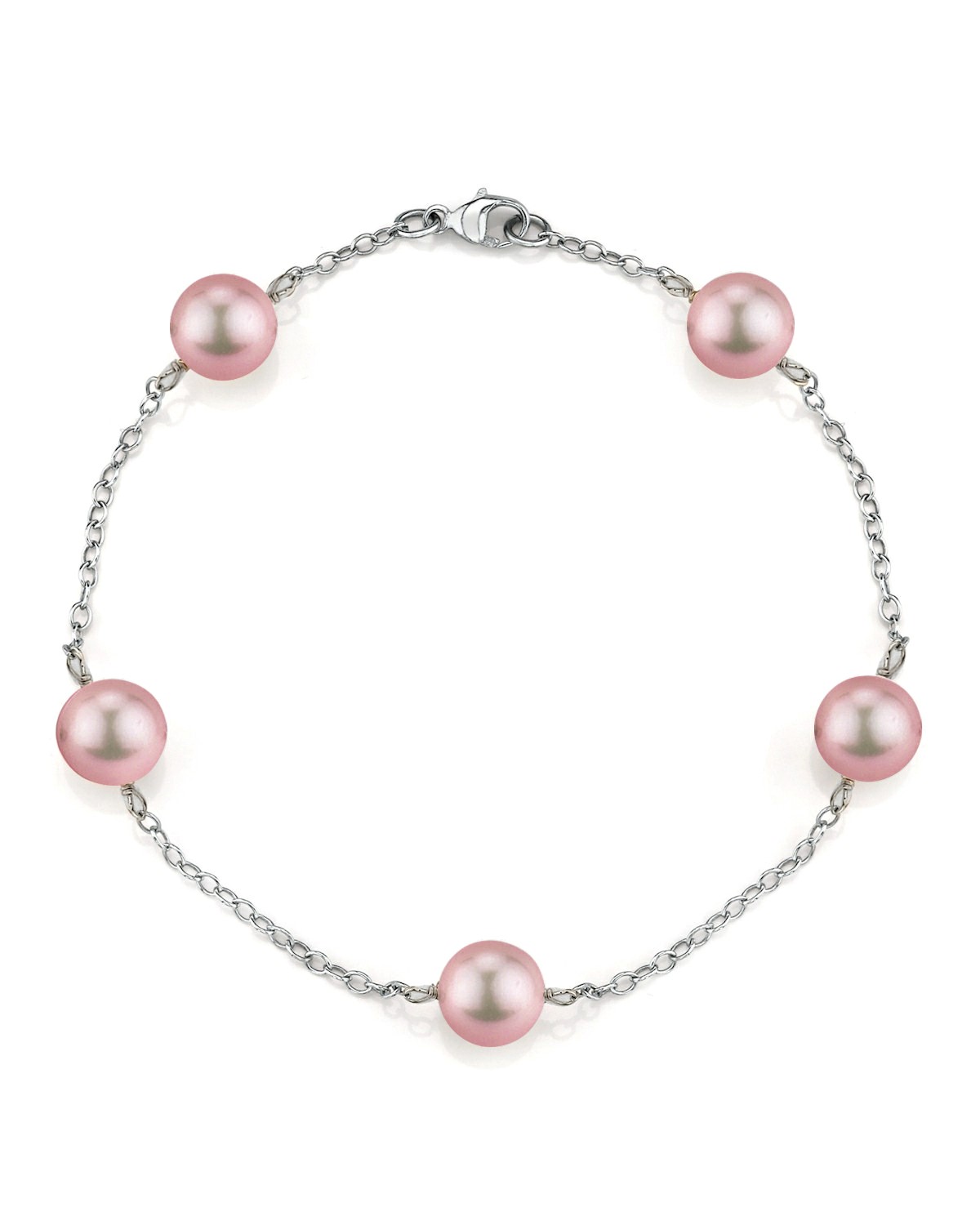 Armband aus 14-karätigem Roségold mit Süßwasserperlen
