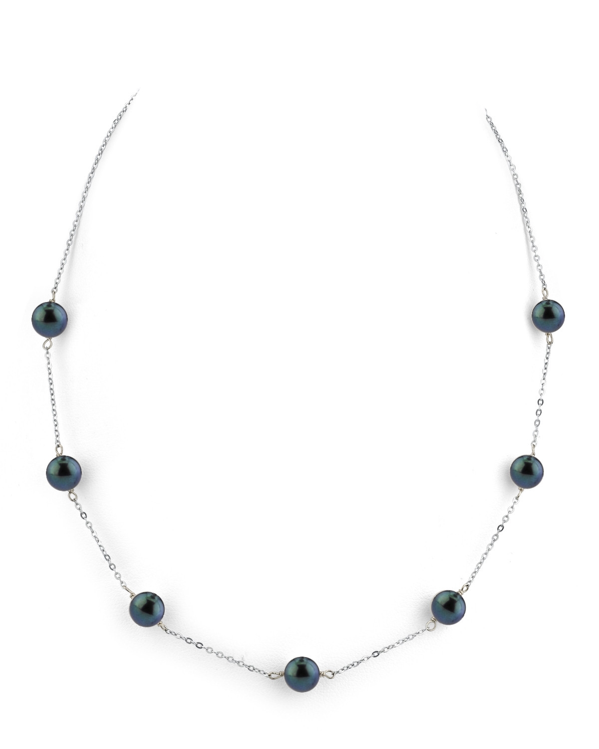 Halskette mit japanischer Akoya-Schwarzperle