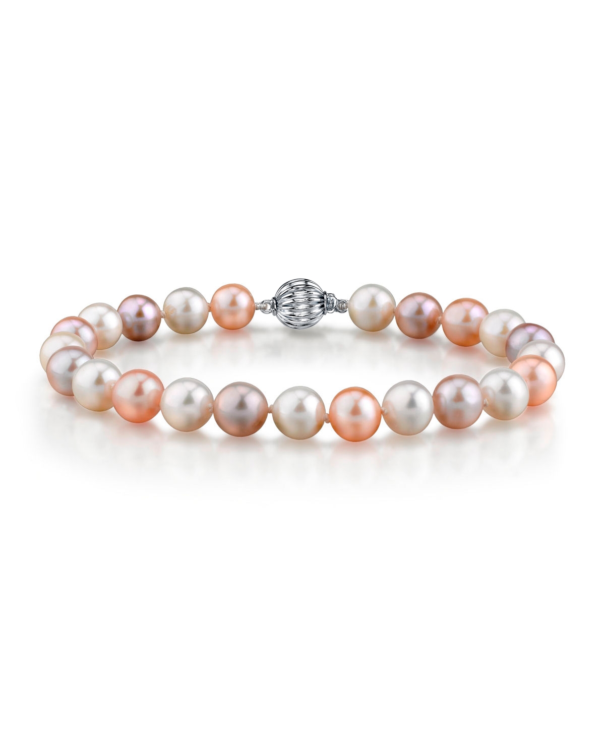 7,0–7,5 mm mehrfarbiges Süßwasserperlenarmband – AAAA-Qualität