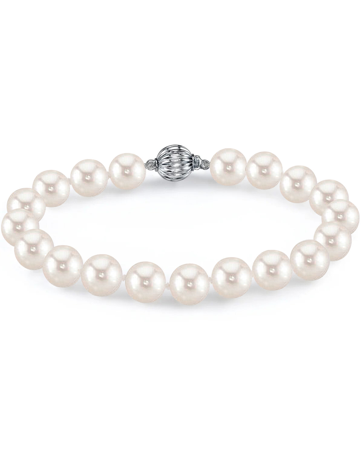 Armband aus weißen Süßwasserperlen, 7,0–7,5 mm – AAAA-Qualität