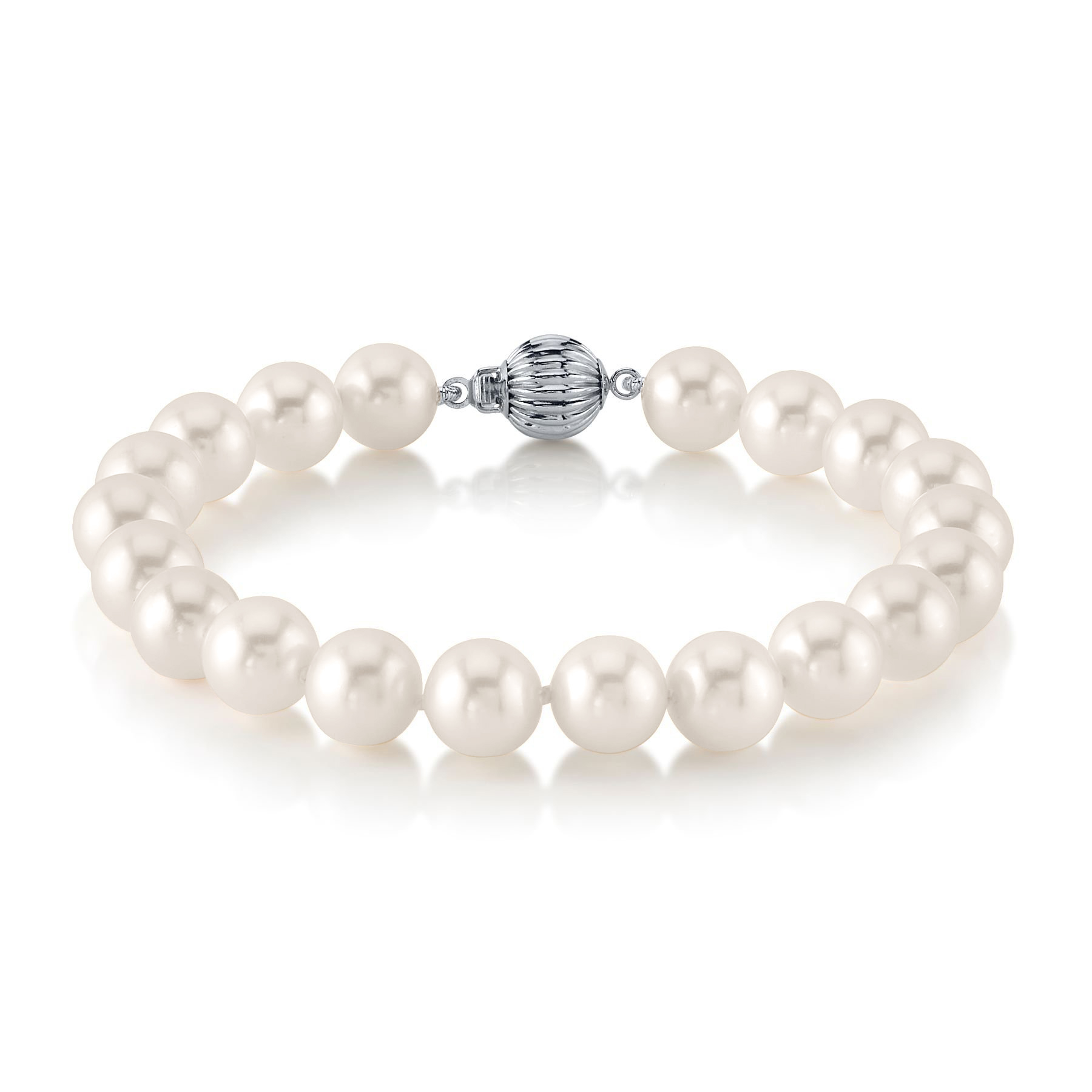 Armband aus weißen Süßwasserperlen, 7,5–8,5 mm – AAA-Qualität