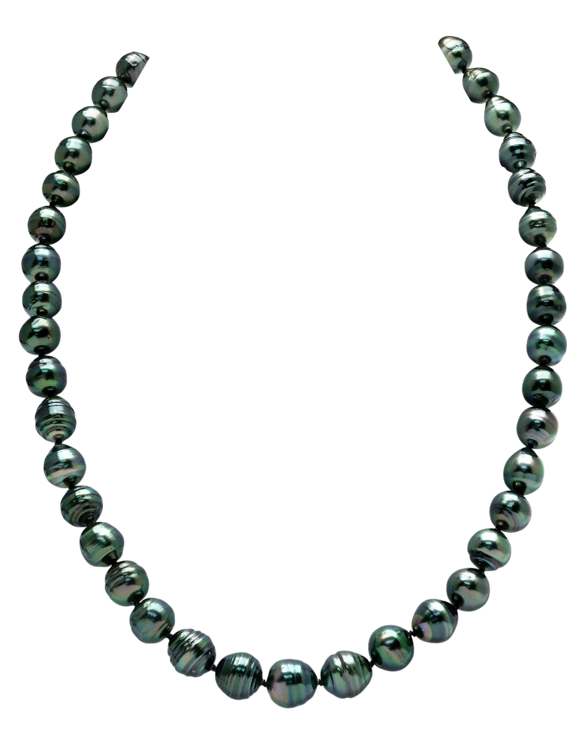 8-10mm Dark Tahitian South Sea Circle - Baroque Pearl Necklace