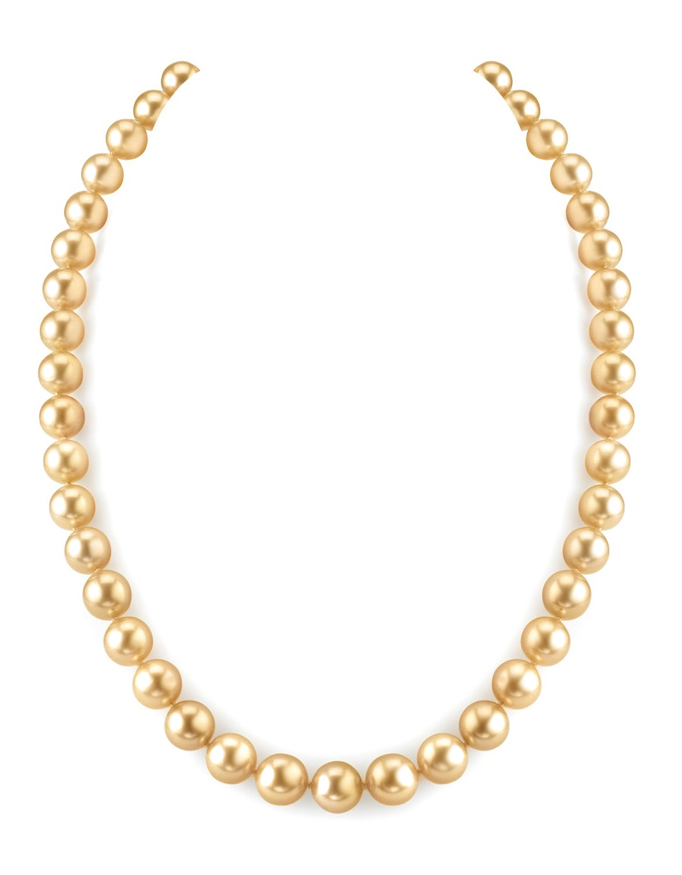 8–10 mm goldene Südseeperlenkette – AAAA-Qualität