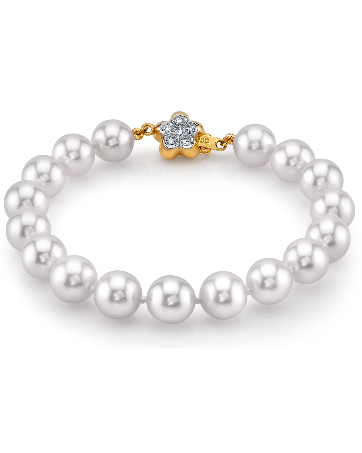 Armband aus weißen Südseeperlen, 9–10 mm – Zweites Bild