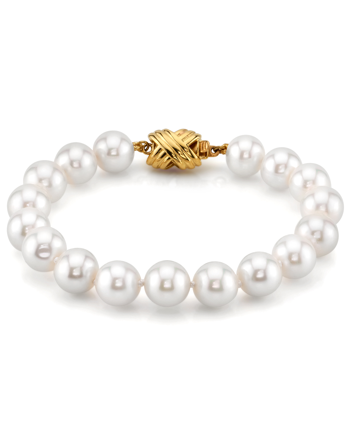 Armband aus weißen Süßwasserperlen, 8,5–9,5 mm – AAAA-Qualität – Zweites Bild