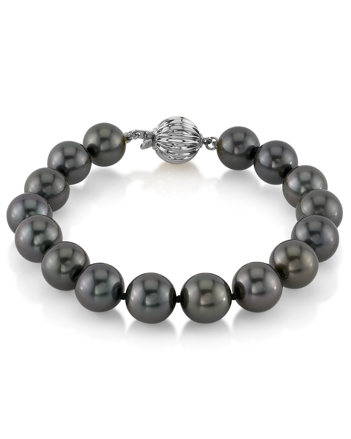 Armband aus 9–10 mm großen Tahiti-Südseeperlen – AAAA-Qualität