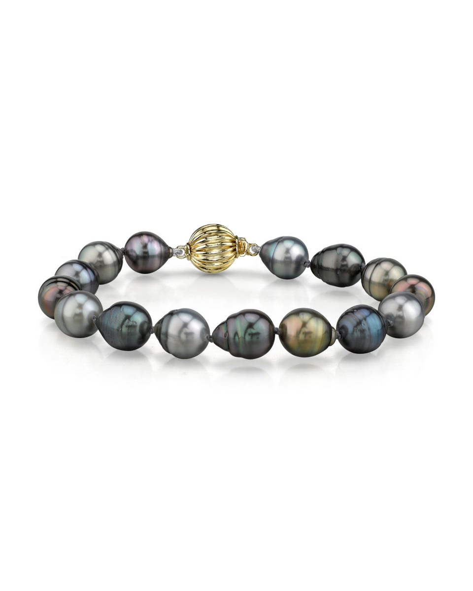 Armband aus 8–9 mm großen mehrfarbigen Barockperlen aus Tahiti und der Südsee – AAA-Qualität – Zweites Bild