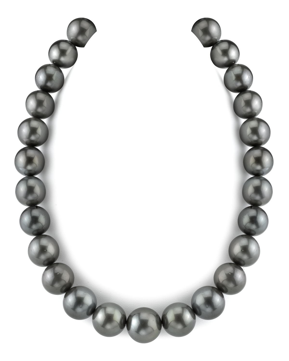 15–17 mm schwarze Tahiti-Südseeperlen-Halskette – AAA-Qualität