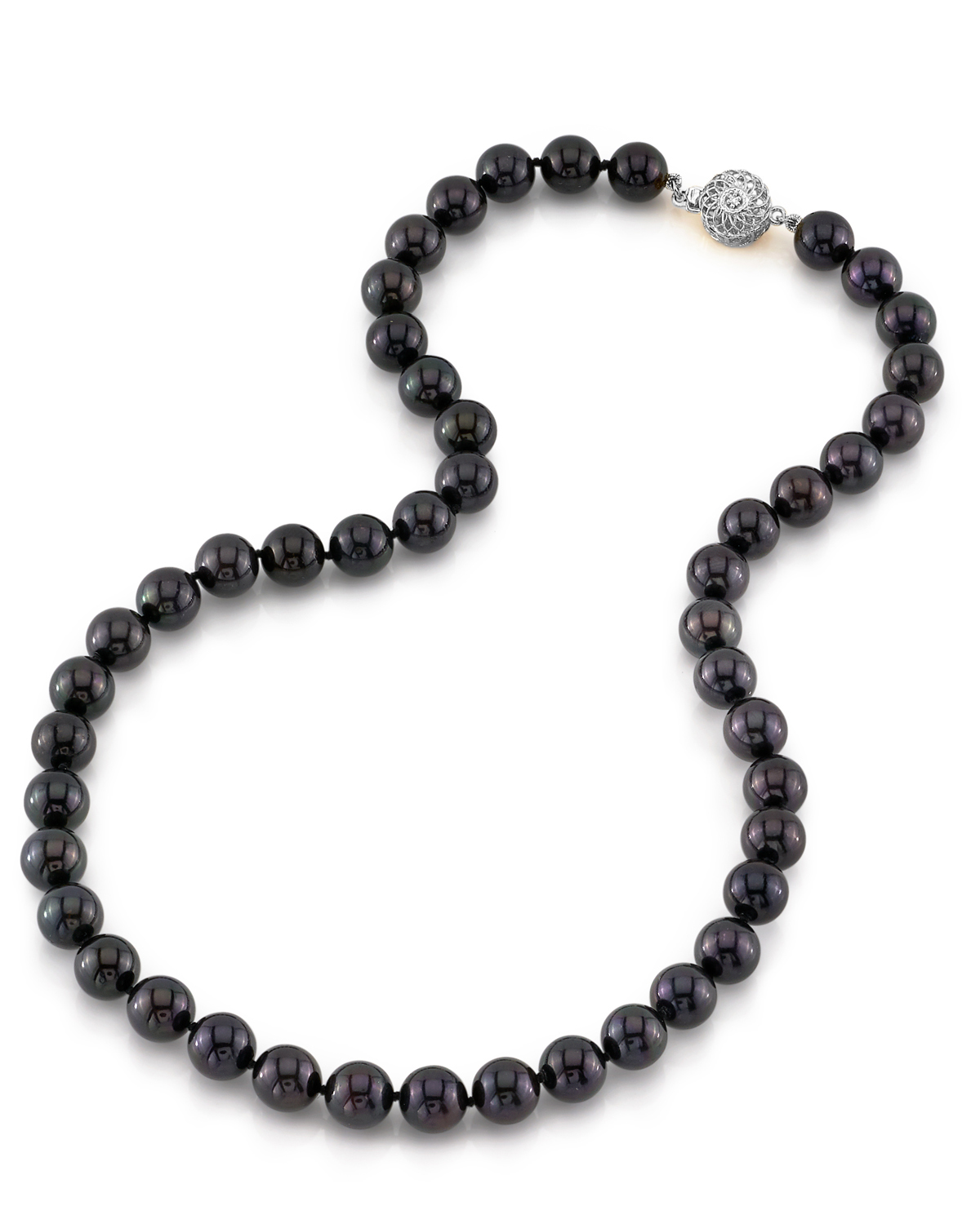 8,5–9,0 mm japanische Akoya-Schwarzperlenkette – AA+ Qualität