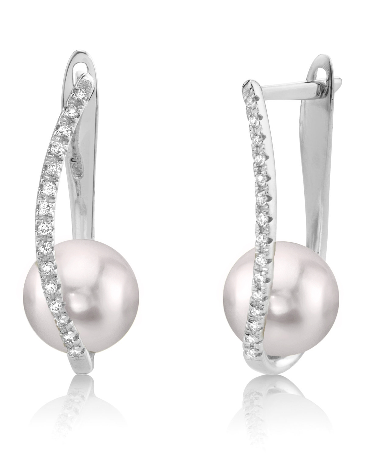 Akoya-Perlen- und Diamant-Ohrringe „Eliza“