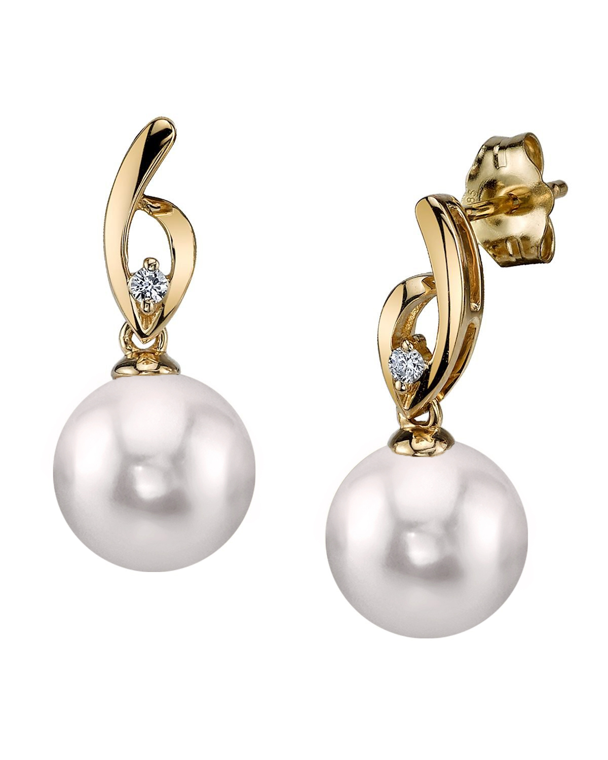 Akoya-Perlen- und Diamant-Ohrringe „Lois“