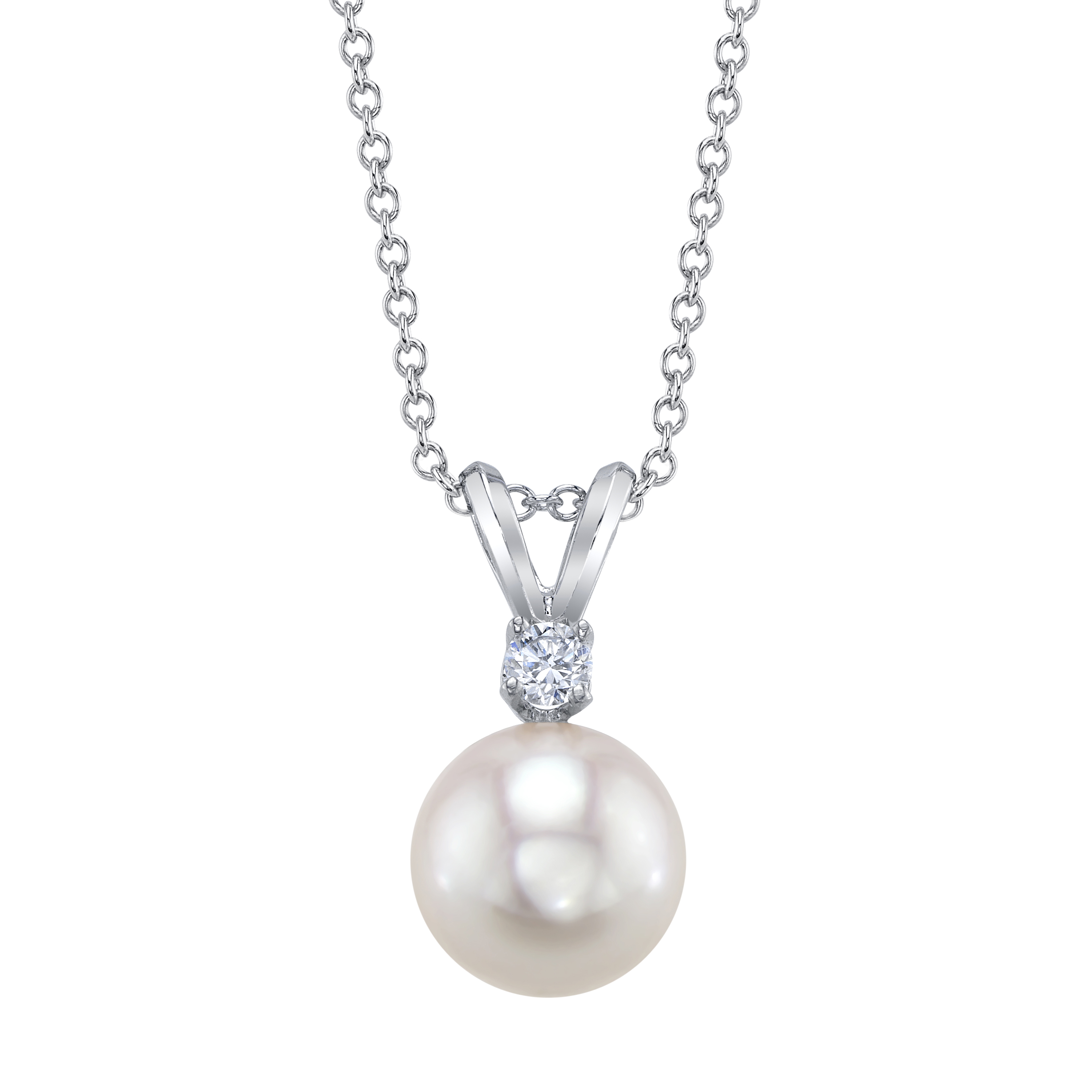 18K Akoya Pearl & Diamond Classic Pendant