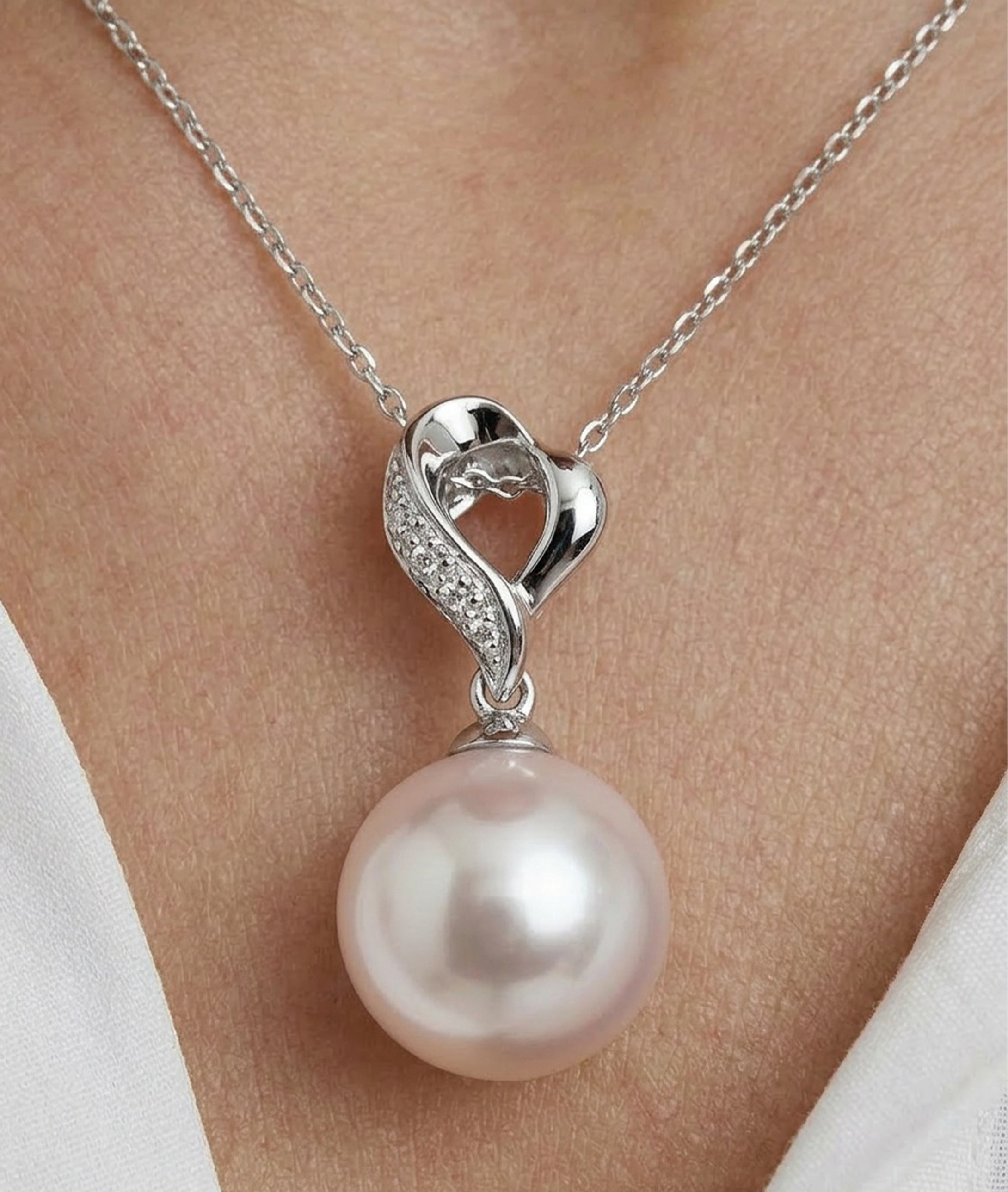 Akoya-Perlen- und Diamant-Anhänger „Melissa“ – Zweites Bild