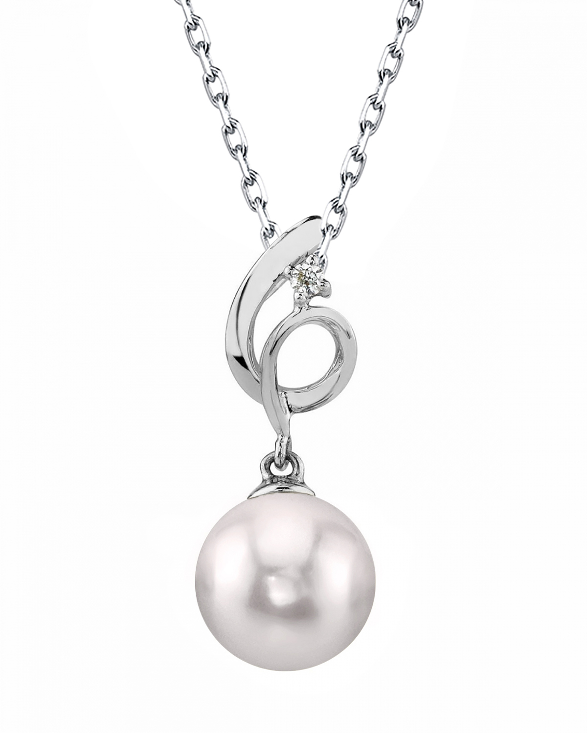 Anhänger „Symphonie“ aus 14-karätigem Gold mit Akoya-Perle und Diamanten