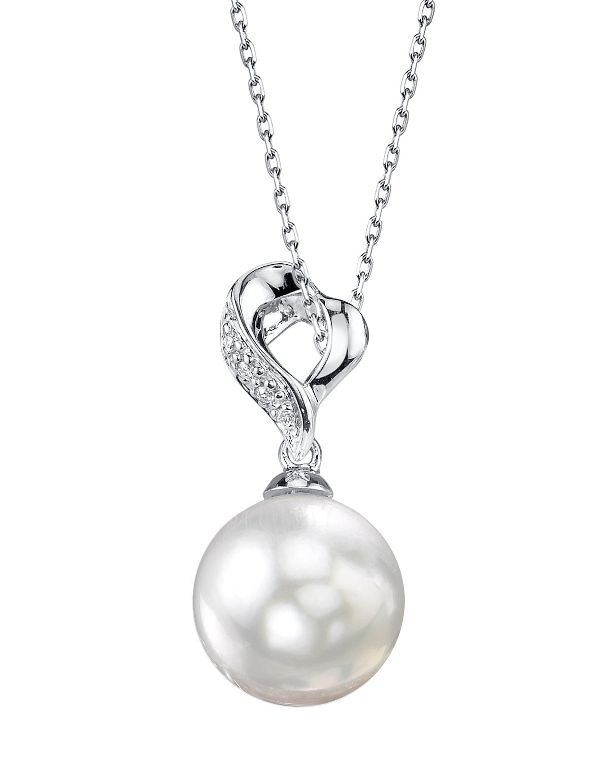 Melissa-Anhänger mit weißer Südseeperle und Diamanten