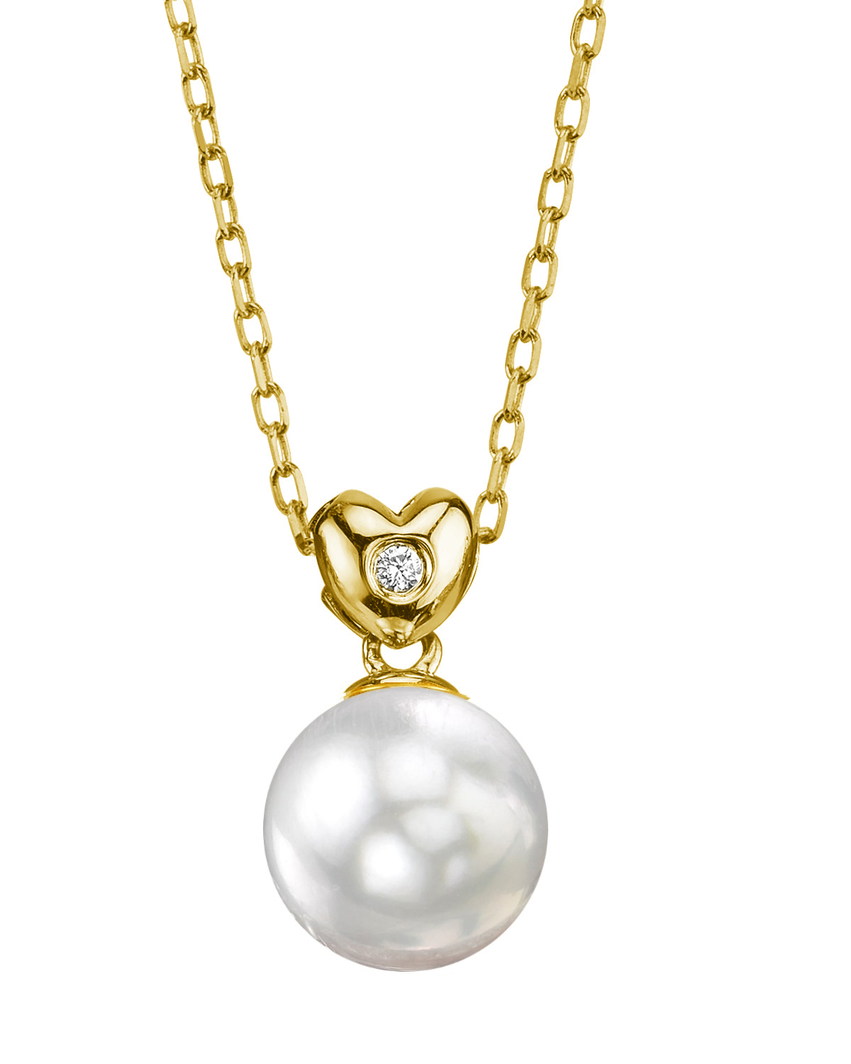 Anhänger mit weißer Südseeperle und Diamanten