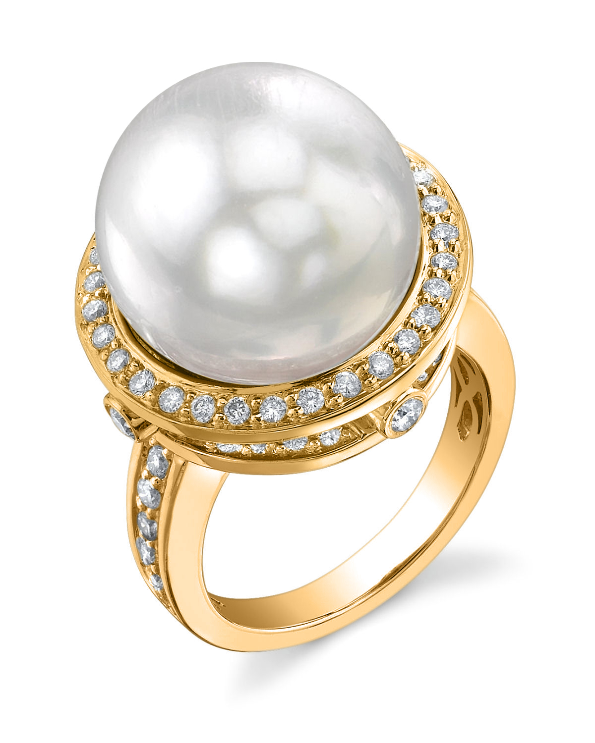 Bella-Ring mit Südseeperle und Diamanten