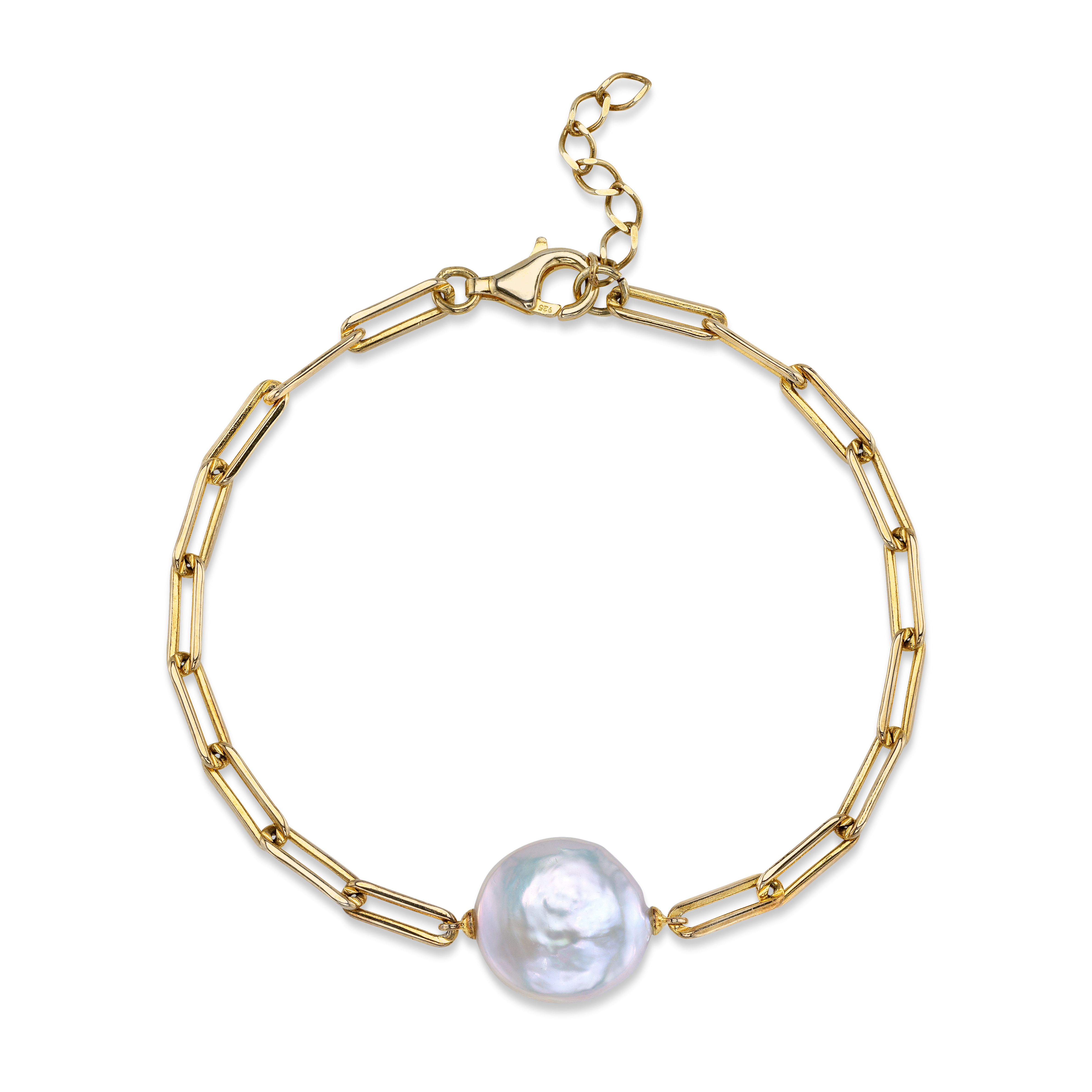 Armband „Tincup Bailey“ mit weißen Süßwasser-Barockperlen